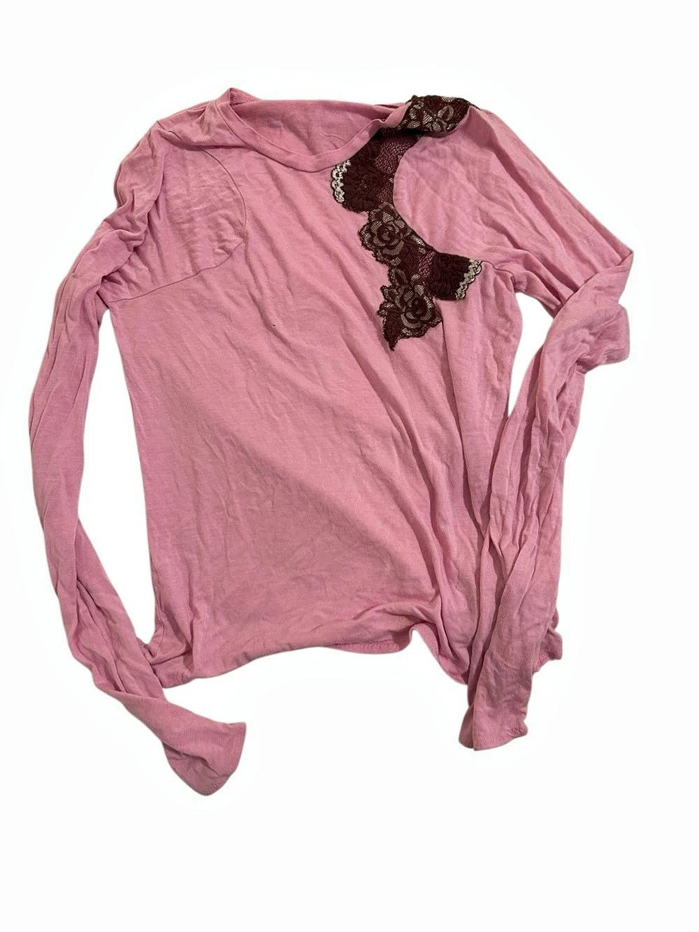 Popeci Dusty Pink Lace-Back Top – Size M